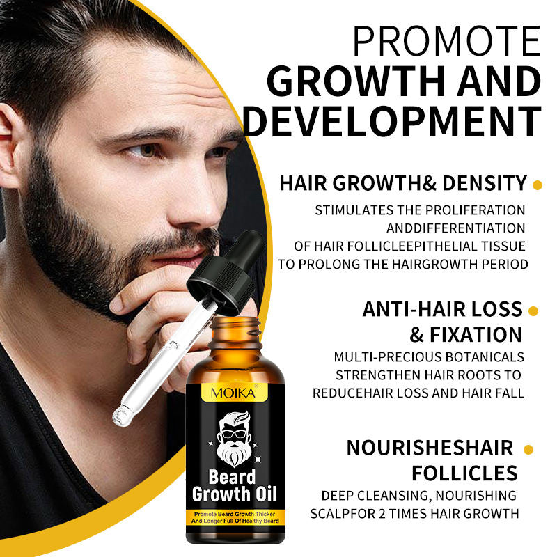 Men's Beard Growth Oil Natural Organic Hair Regrowth Essential Nourishing Oil