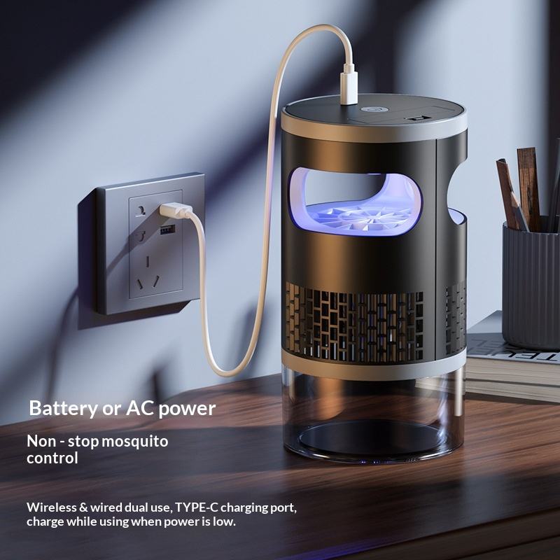 Automatic Purple Light Mosquito Killer Trap with Built-in Battery
