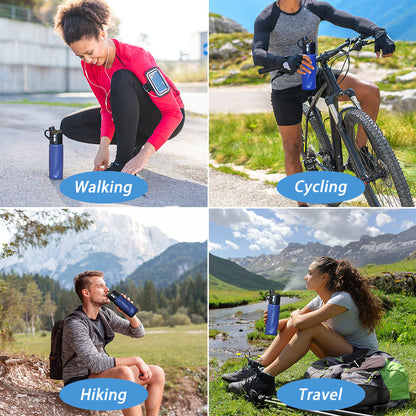 2-in-1 Spray & Drink Insulated Water Bottle 570ml | Cooling Mist Sports Bottle