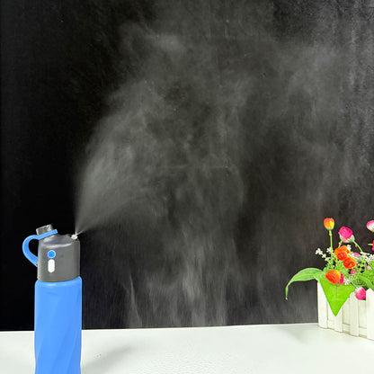2-in-1 Spray & Drink Insulated Water Bottle 570ml | Cooling Mist Sports Bottle