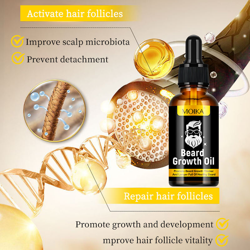 Men's Beard Growth Oil Natural Organic Hair Regrowth Essential Nourishing Oil