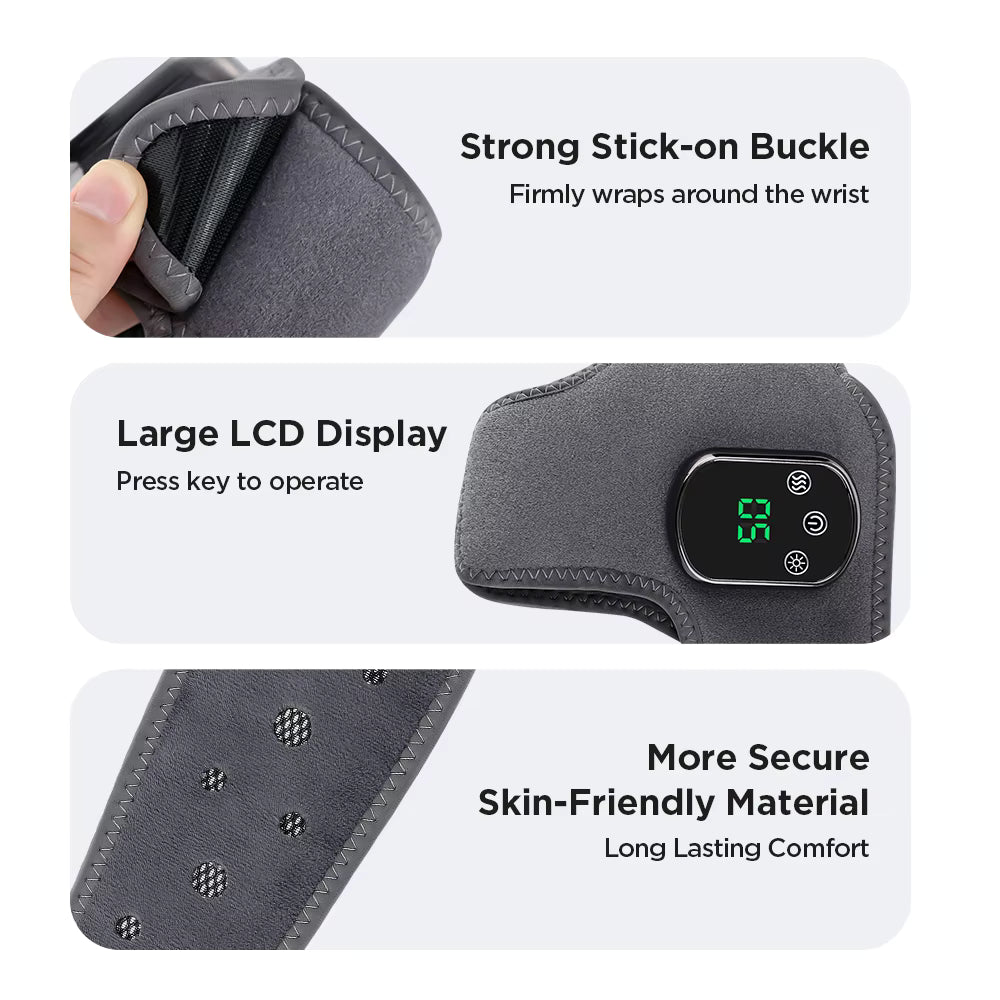Electric Heated Ankle Massager with Vibration & Compression Support