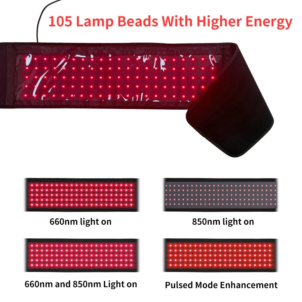 Infrared Red Light Therapy Belt – Body Wrap for Waist & Back Pain Relief