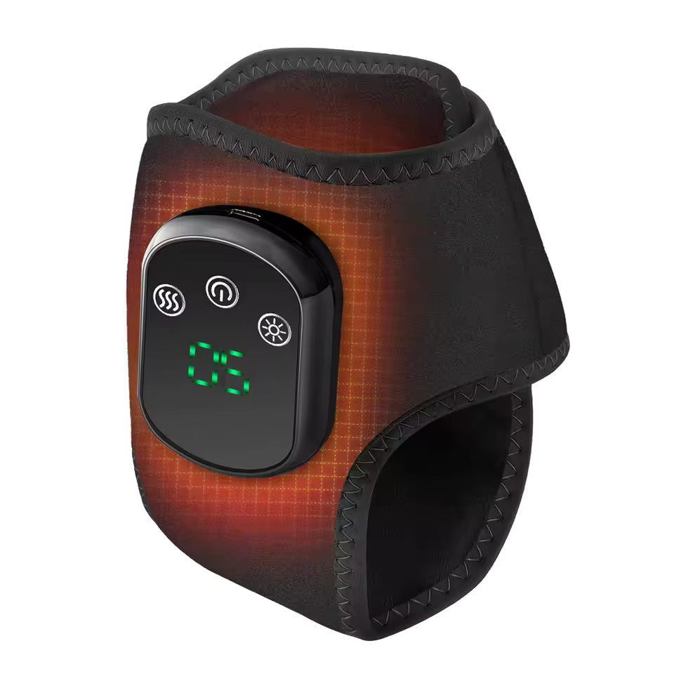 Electric Heated Ankle Massager with Vibration & Compression Support