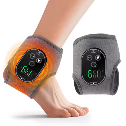 Electric Heated Ankle Massager with Vibration & Compression Support