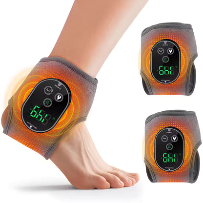 Electric Heated Ankle Massager with Vibration & Compression Support