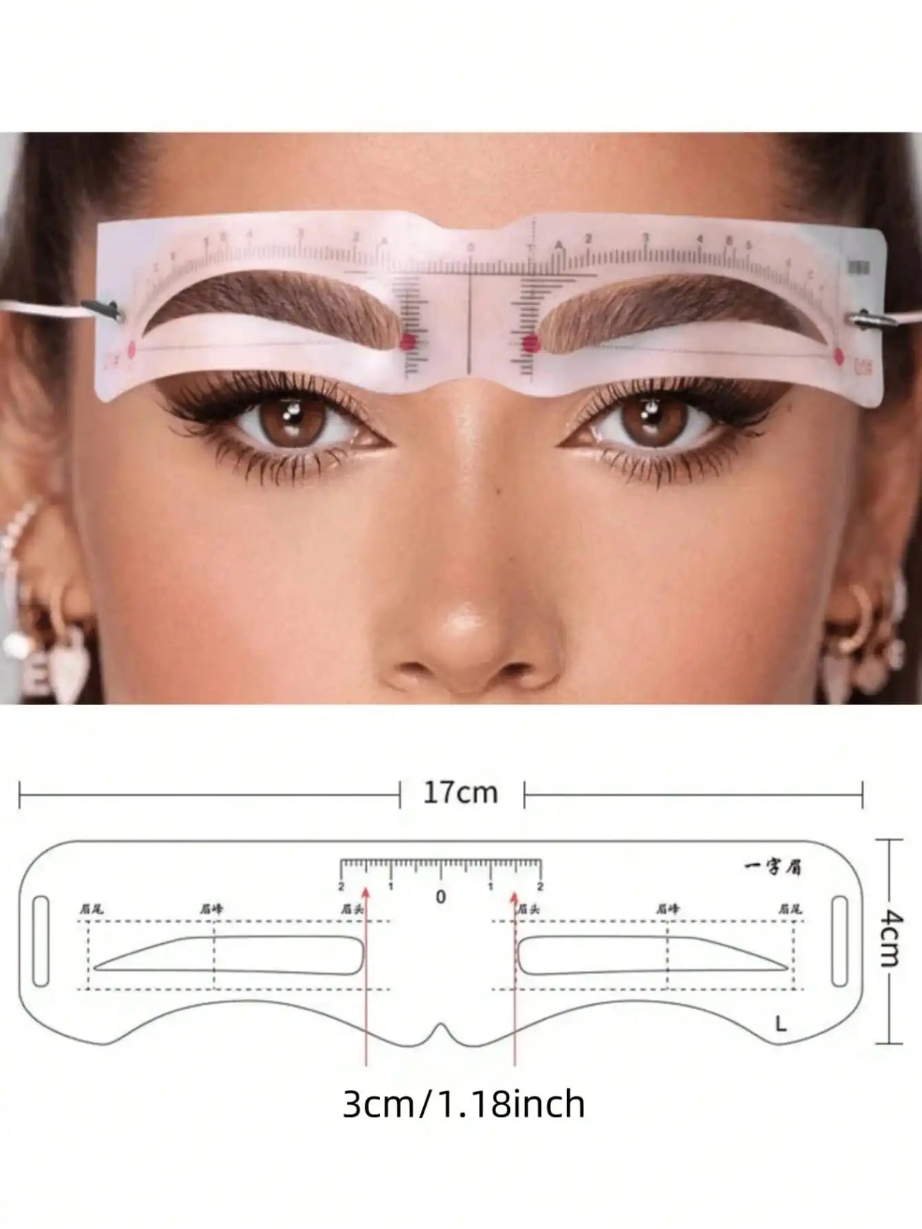Reusable Eyebrow Stencil Kit with Ruler (6/12PCS)