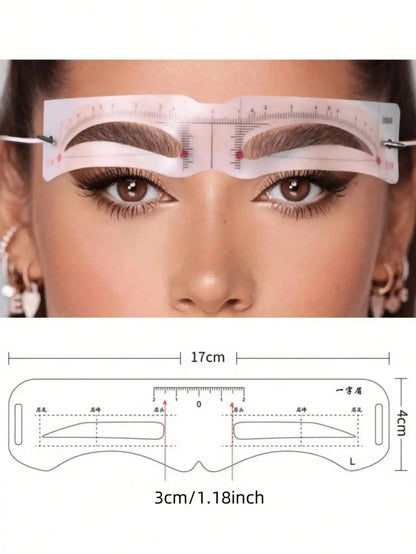 Reusable Eyebrow Stencil Kit with Ruler (6/12PCS)
