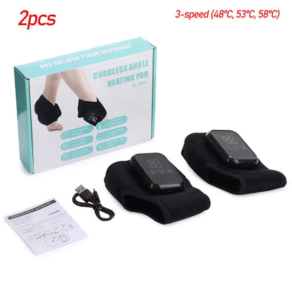 Electric Heated Ankle Massager with Vibration & Compression Support