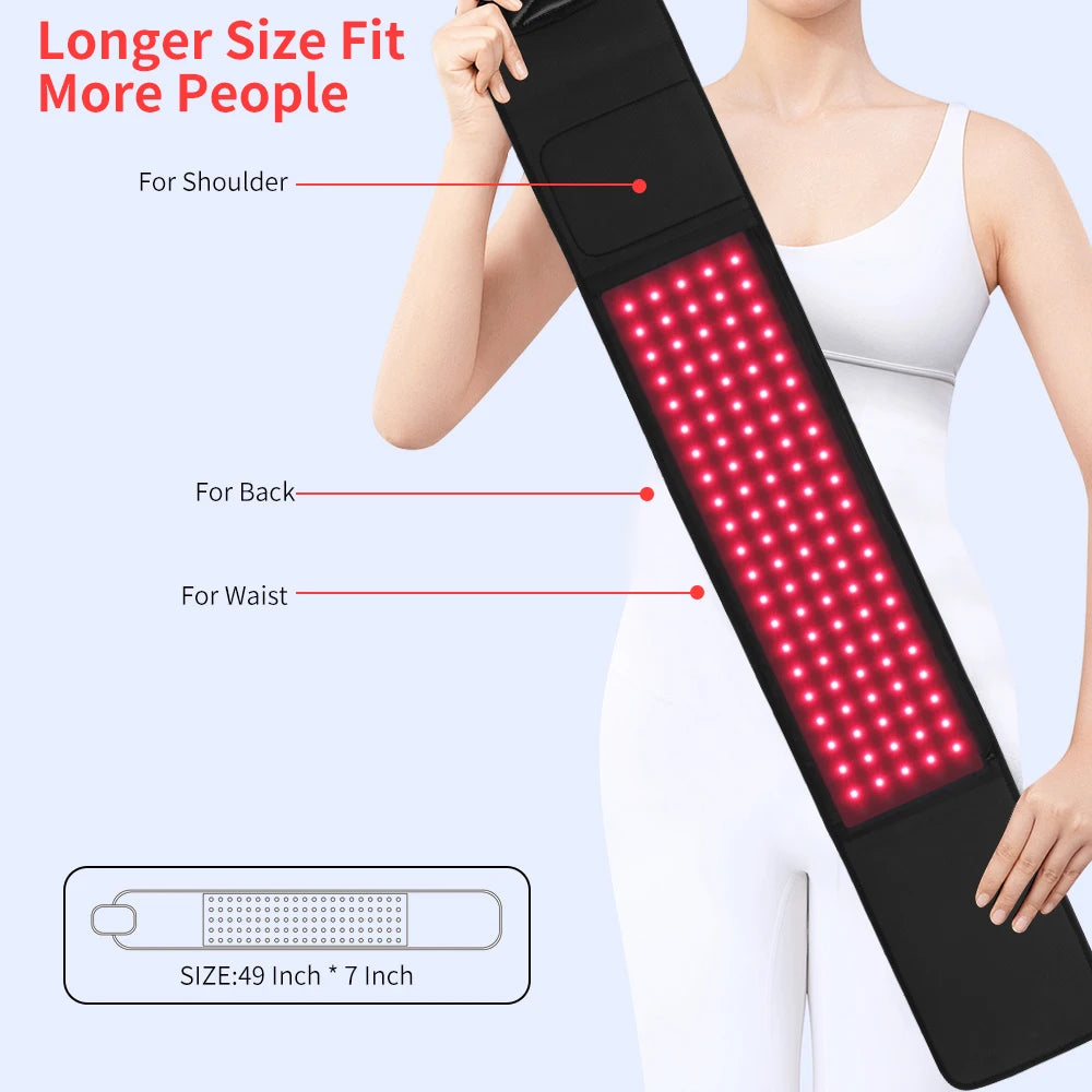 Infrared Red Light Therapy Belt – Body Wrap for Waist & Back Pain Relief