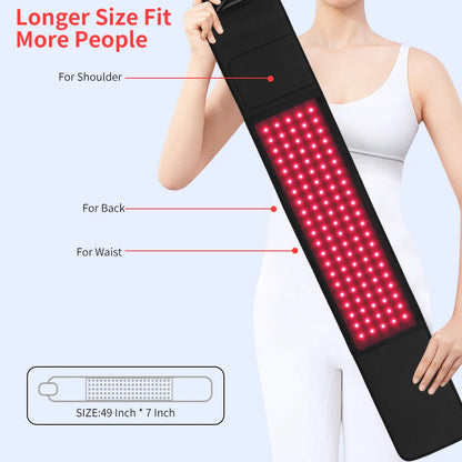 Infrared Red Light Therapy Belt – Body Wrap for Waist & Back Pain Relief