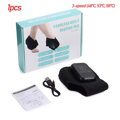 Electric Heated Ankle Massager with Vibration & Compression Support