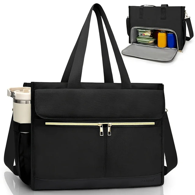 The perfect Insulated Lunch Bag with 15.6" Laptop & 40oz Bottle / lunch Pocket.