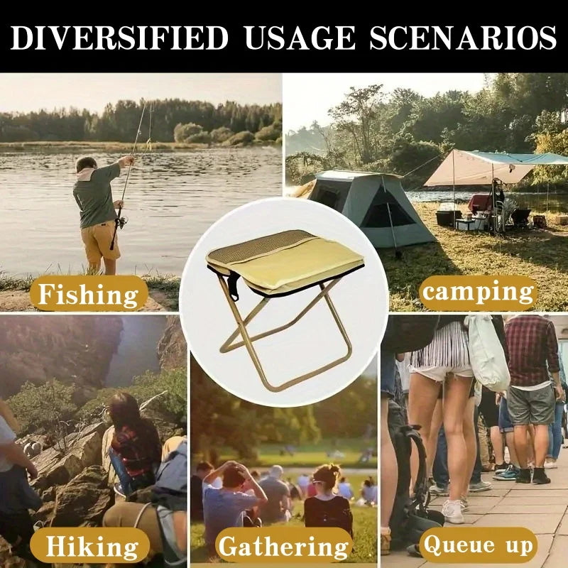 Portable Foldable Backpack Stool – Lightweight Camping & Hiking Seat