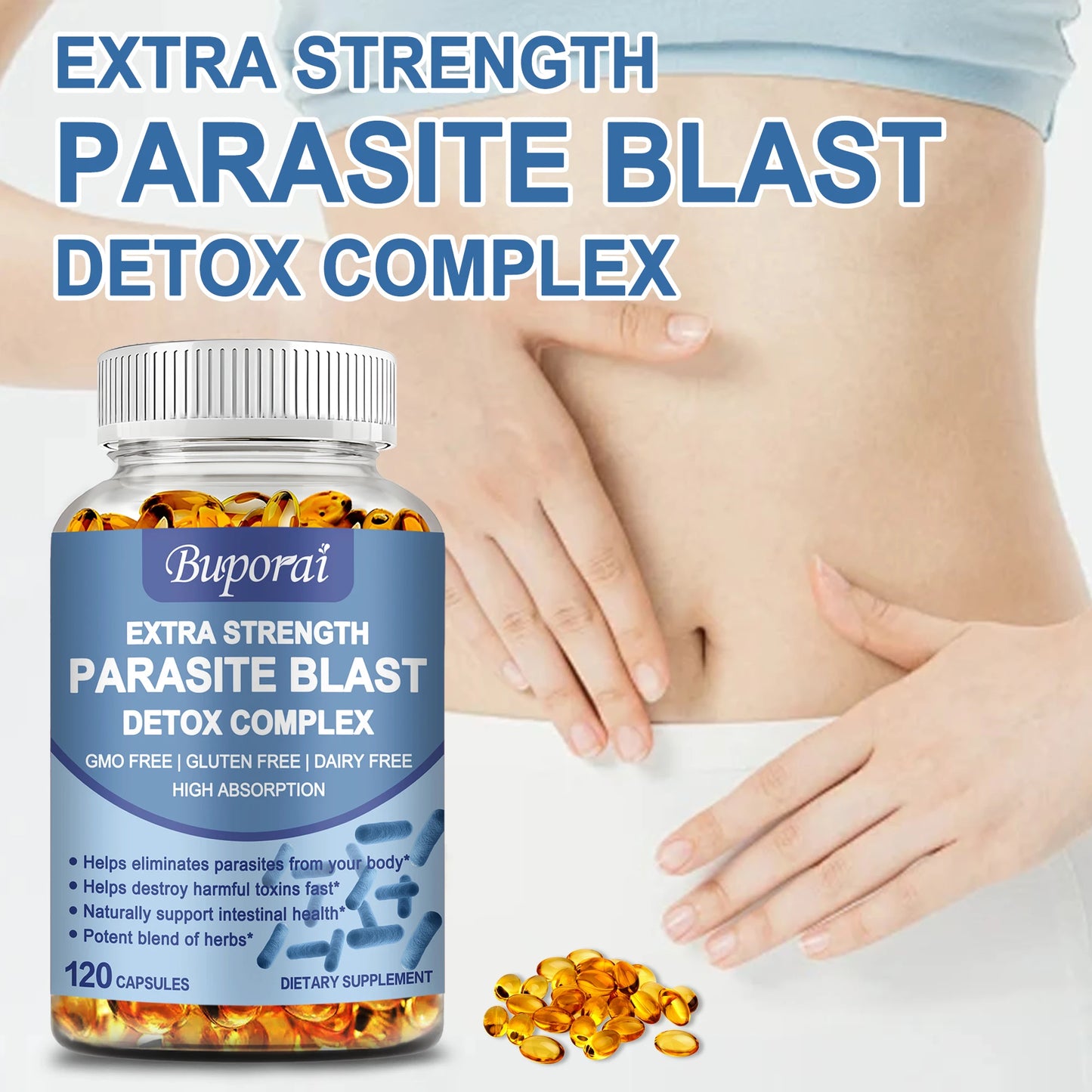 Parasite Blast Detox Complex 120 Capsules | Digestive Cleanse Support