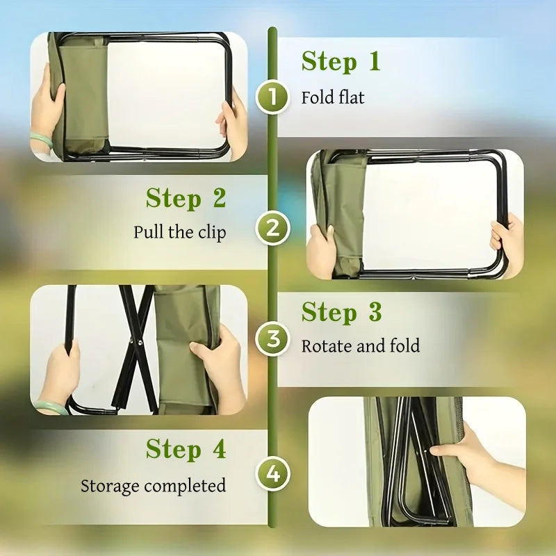 Portable Foldable Backpack Stool – Lightweight Camping & Hiking Seat