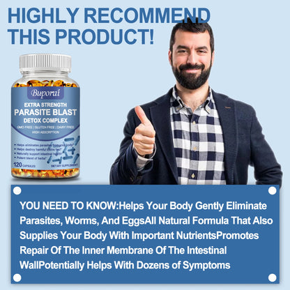 Parasite Blast Detox Complex 120 Capsules | Digestive Cleanse Support