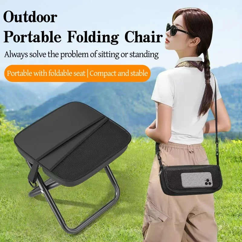 Portable Foldable Backpack Stool – Lightweight Camping & Hiking Seat